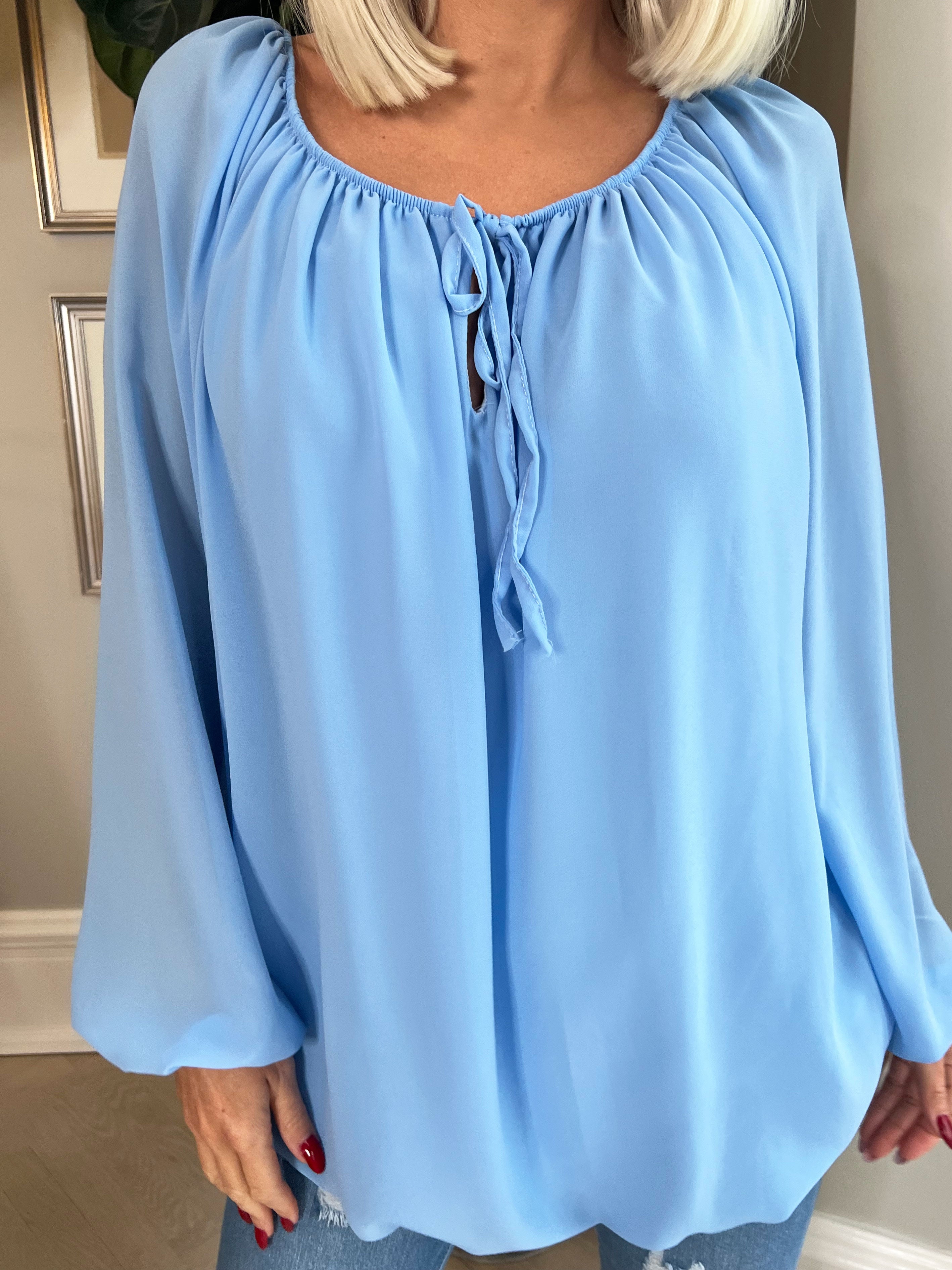 Ellen - Enkel tunika med elastisk halsringning